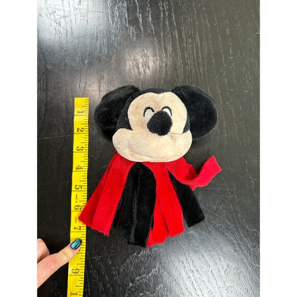 Vintage Disney- Mickey Mouse Plush- head with tassels- red and black preowned - Picture 3 of 7